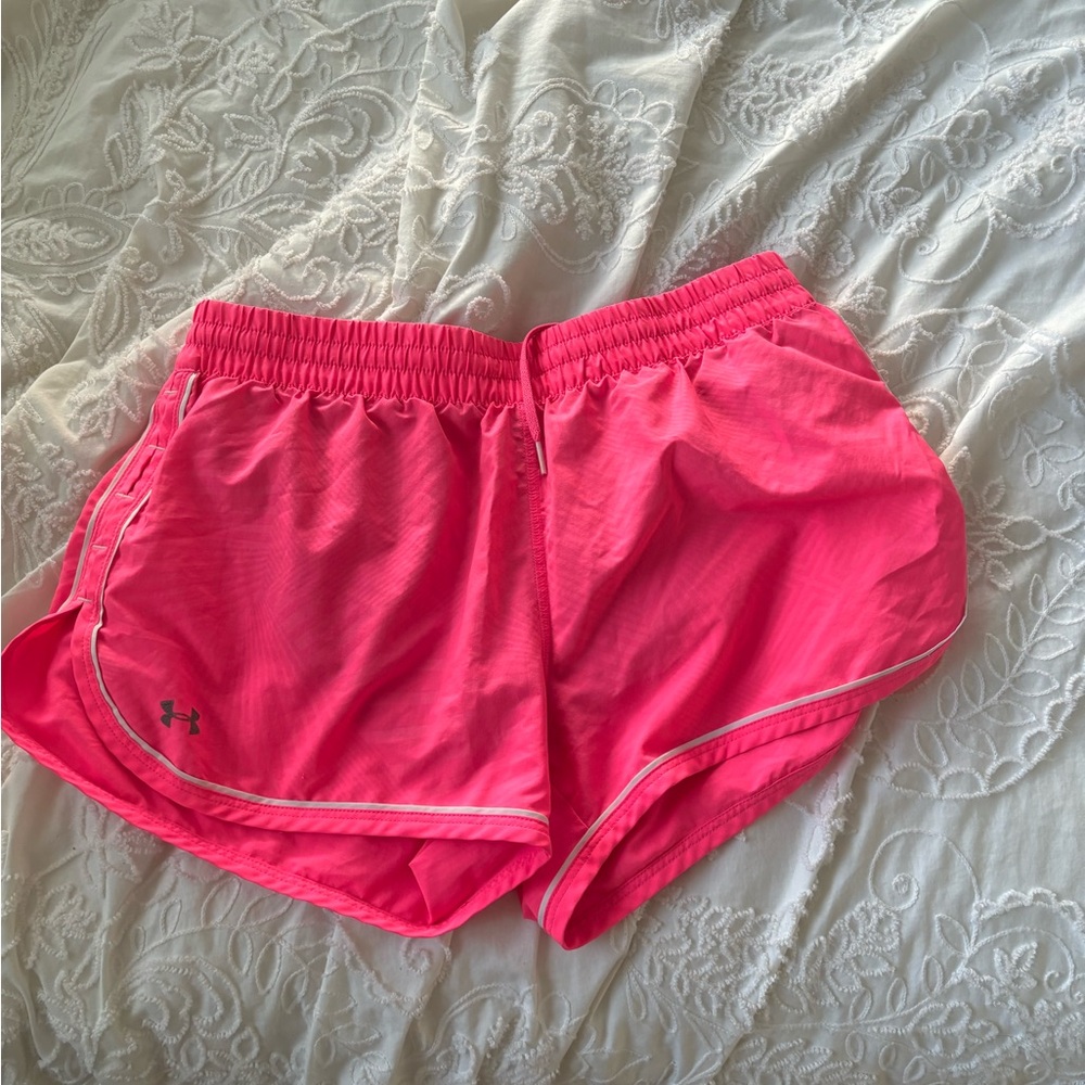 Under Armour Women's Bright Pink Athletic Shorts